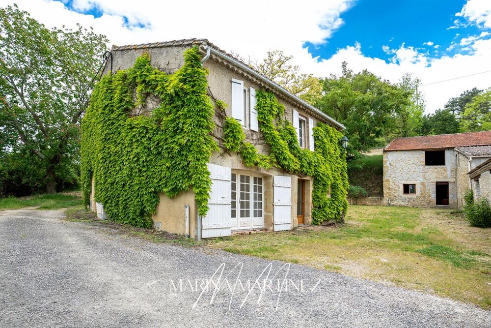 Maison en pierre rénovée avec dépendance de 120 m² et parc arboré de plus de 1880m2 - Villeneuve-la-Comptal