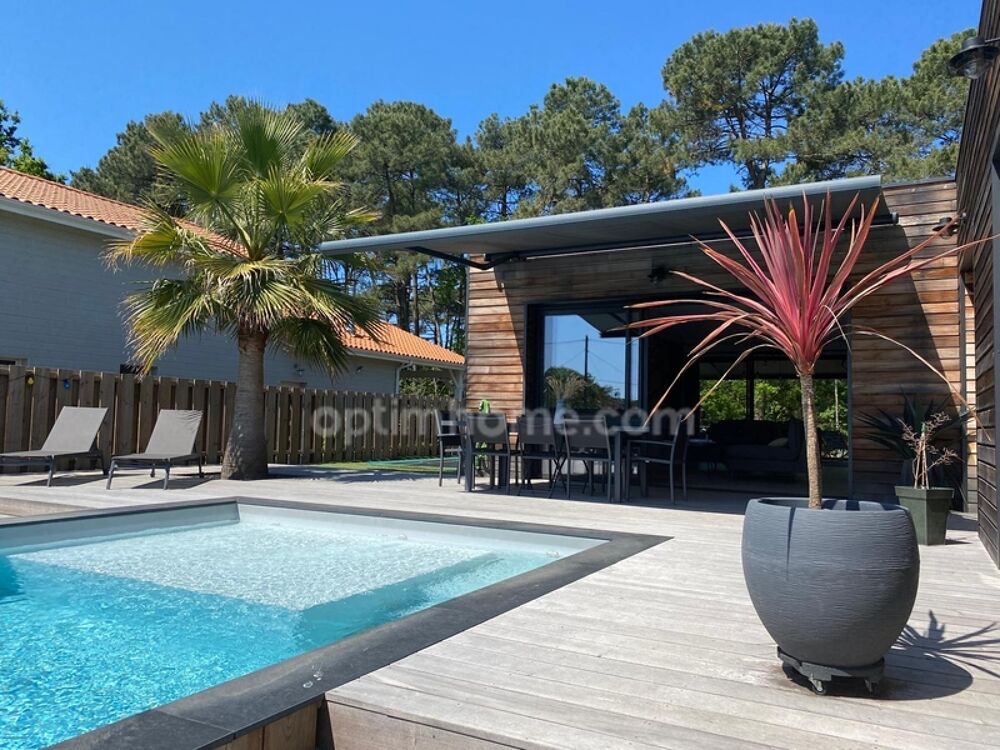 CAZAUX (33260)  MAISON CONTEMPORAINE  5 SUITES PARENTALES  PISCINE  PROPRIÉTÉ DU CANAL  SANS VIS-À-VIS  GARAGE