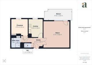  Appartement à vendre 2 pièces 50 m²