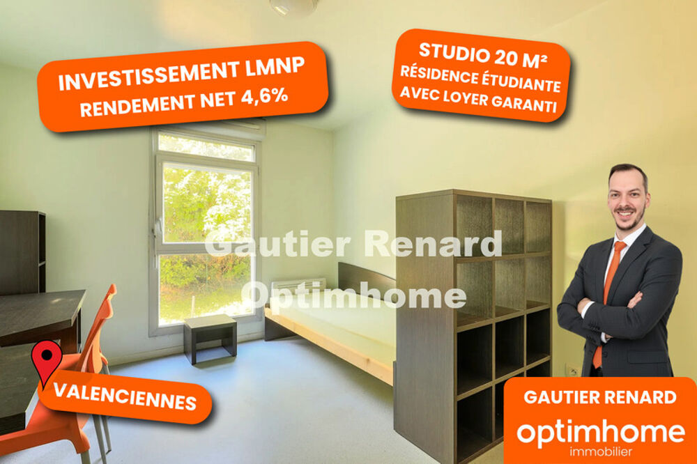 Studio 20 m²  Résidence Services Étudiants  LMNP  Loyer Garanti  Résidence City Études  Valenciennes