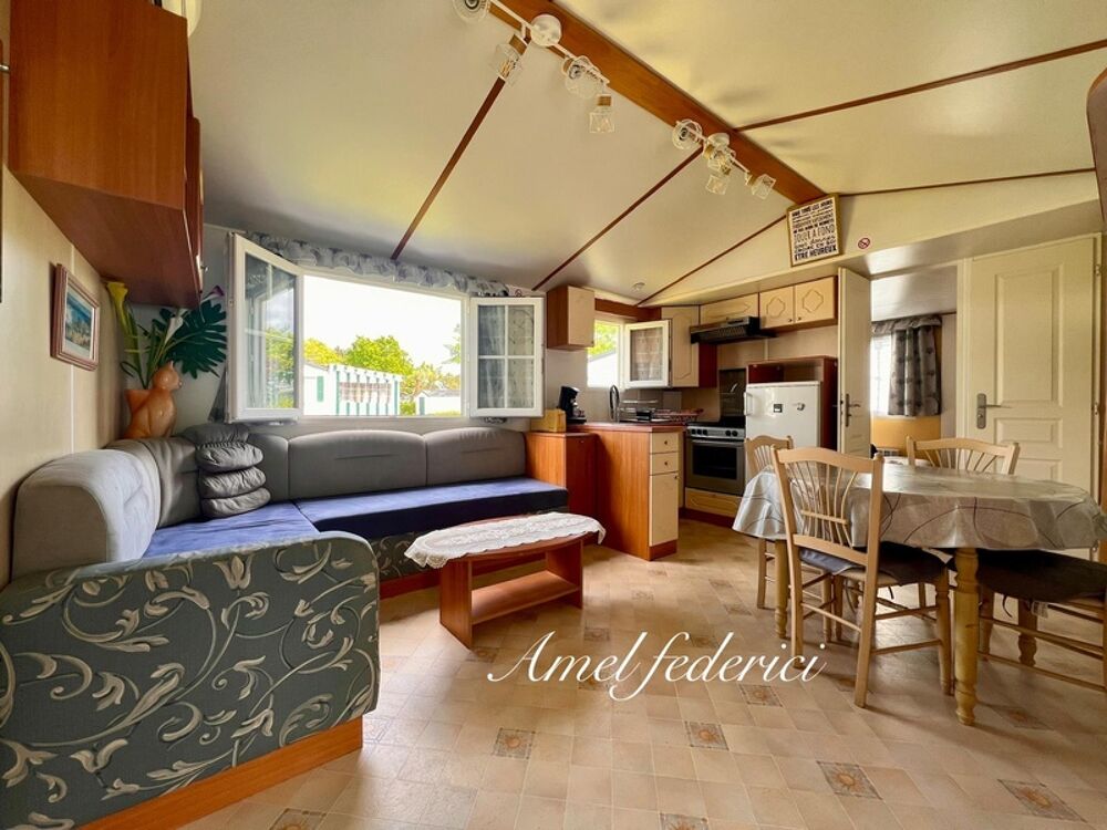 ? Mobil-home  35 m² sur parcelle arborée dans PRL 3? avec piscine  Plage à 5 min à pied !