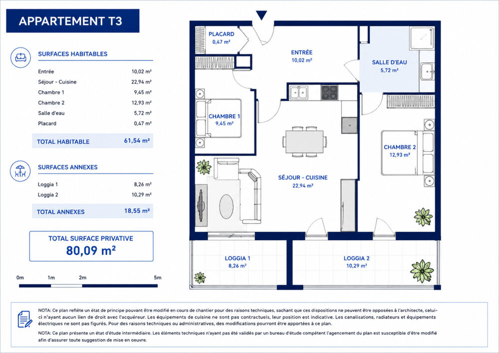 appartement à vendre 3 pièces MAROMME (76)
