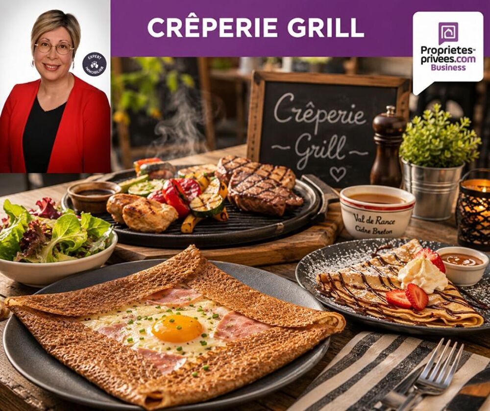   ST MALO / MONT ST MICHEL  -  RESTAURANT CRÊPERIE 110 COUVERTS, TERRASSE,  200 m² 