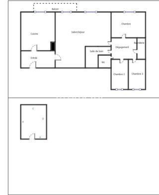  Appartement � vendre 4 pi�ces 69 m�