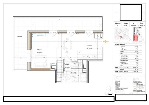  Appartement � vendre 4 pi�ces 96 m�