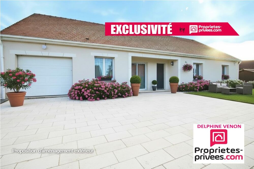 Exclusivité - Maison de plain pied classe énergie C avec 4 chambres , combles aménageables et garage sur un terrain de 1000 m² à