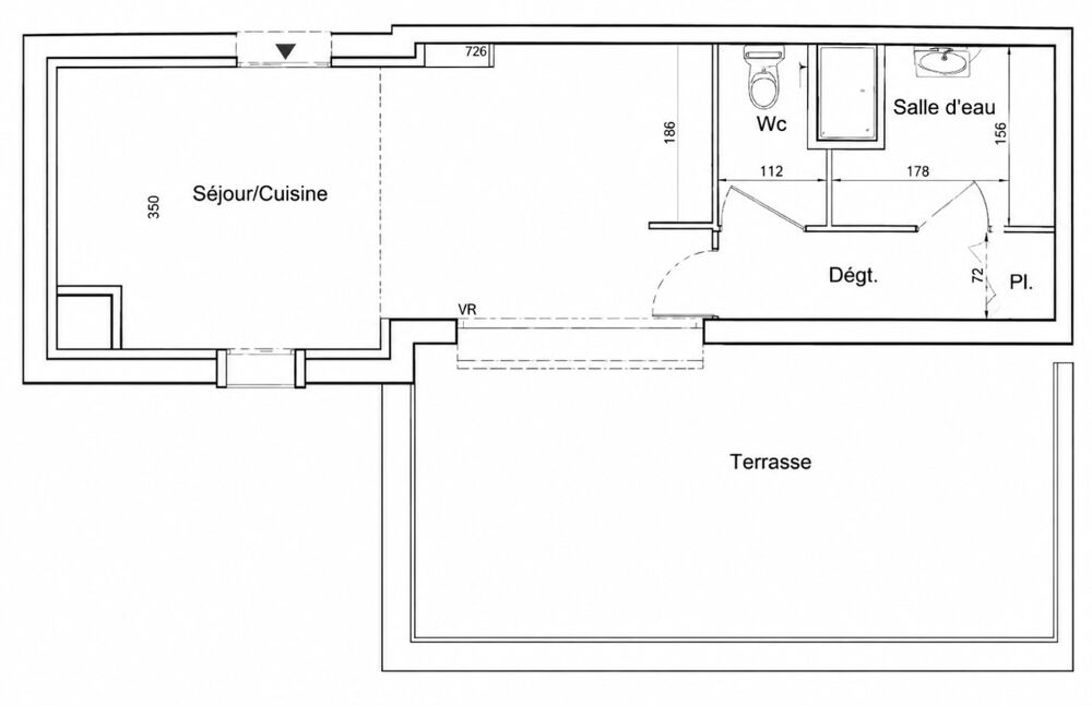 Location Appartement T1 avec terrasse et garage à TOULOUSE Toulouse