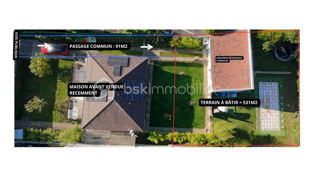 Vente Terrain Terrain constructible de 531 m² en lot arrière dans un cadre privilégié Vert saint denis