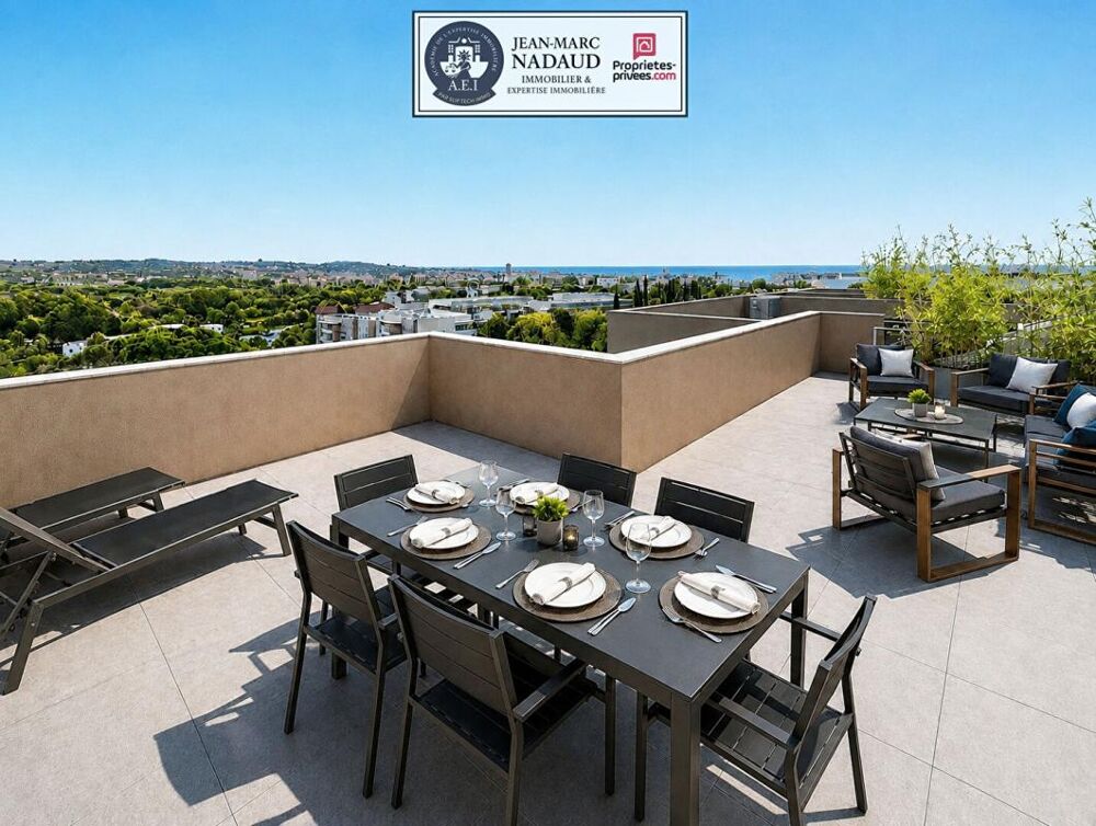 Vente Appartement Fréjus - T4 signature, Dernier Étage + Rooftop 63 m² ? Panorama Estérel & Horizon Mer Frejus