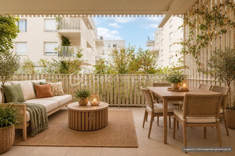 Appartement récent de 3 pièces avec terrasse de 51 m² à Vaulx-en-Velin limite Villeurbanne