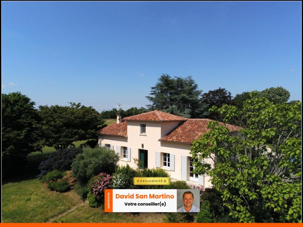 Vente Maison Plain-pied, jardin arboré, garage, vue, charme, proximité village La romieu