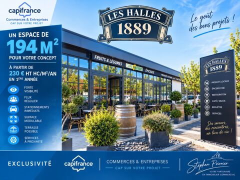194 M&sup2; – UN EMPLACEMENT POUR VOTRE CONCEPT &Agrave; PARTIR DE 230 € HT HC/M&sup2;/AN EN 1&Egrave;RE ANN&Eacute;E 4656 13510 Eguilles
