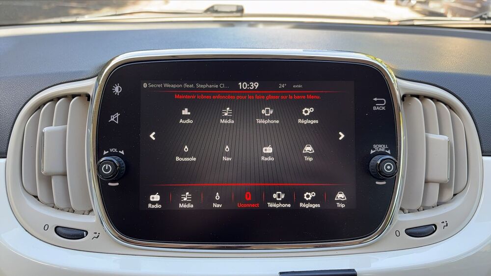 500 C 1.2 MPi 69 Lounge - Toit ouvrant 2016 occasion 78000 Versailles