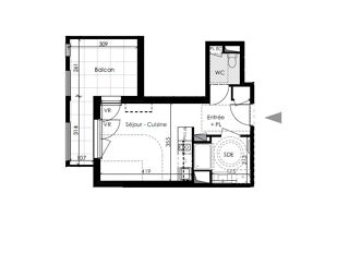  Appartement à louer 1 pièce 27 m²