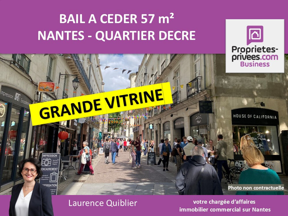   44000 NANTES - LOCAL COMMERCIAL A CEDER - GRANDE VITRINE 