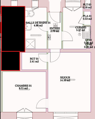  Appartement � louer 2 pi�ces 40 m�