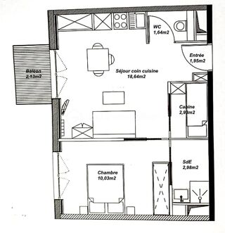  Appartement � vendre 2 pi�ces 38 m�