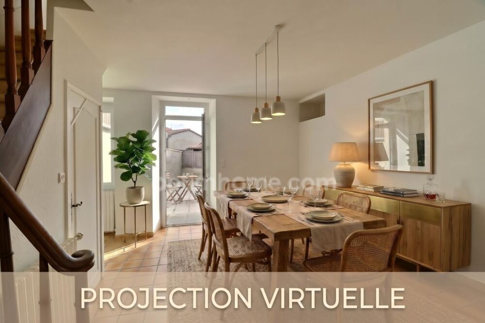 Vente Maison Maison de bourg rénovée de 99 m² (3 ch) avec cour, 2 garages + Appartement T2 loué (420 €/mois) – Centre-ville de Nueil-les-Aubi Nueil les aubiers