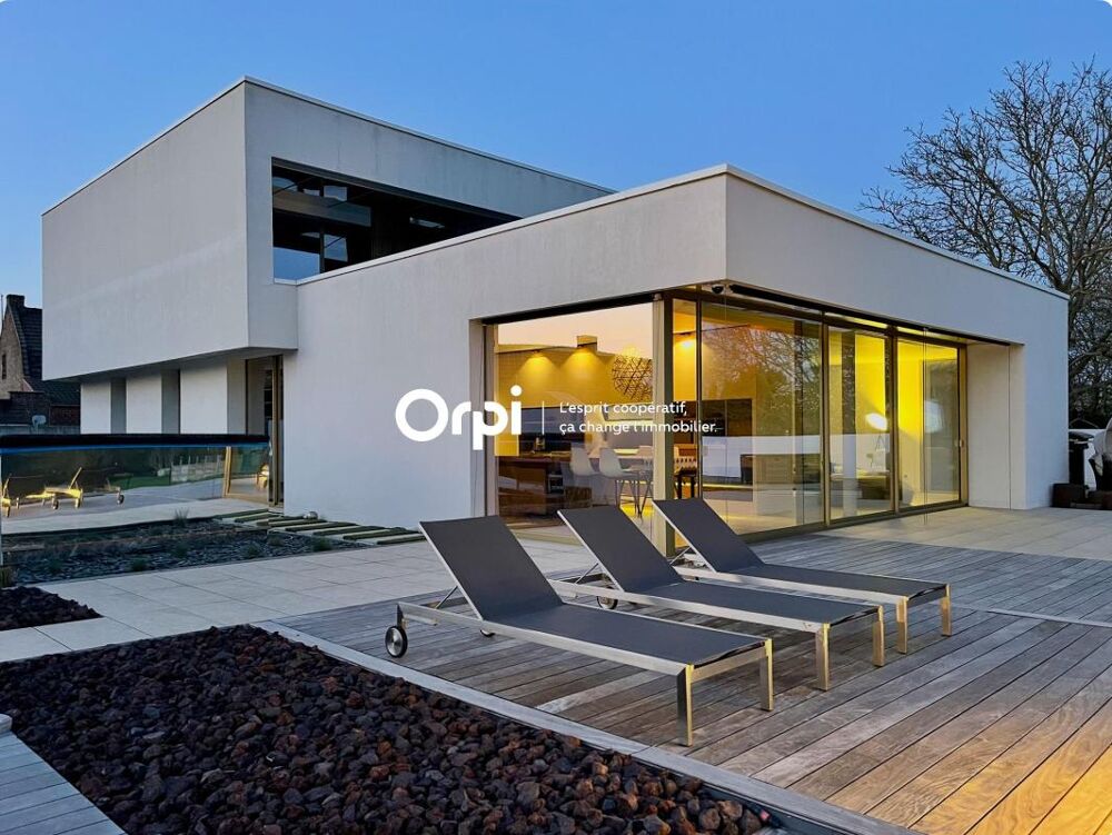 En campagne prisée de Douai  Architecture contemporaine, volumes et discrétion