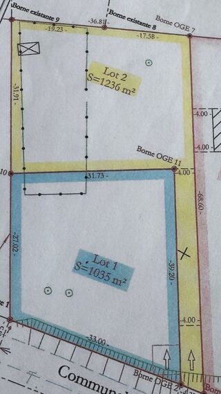  Terrain � vendre 1035 m�
