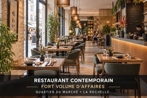 A VENDRE RESTAURANT LA ROCHELLE (17) MARCHE, Belles prestations, affaire cl&eacute;s en mains, FORT VOLUME D'AFFAIRE 418700 17000 La rochelle