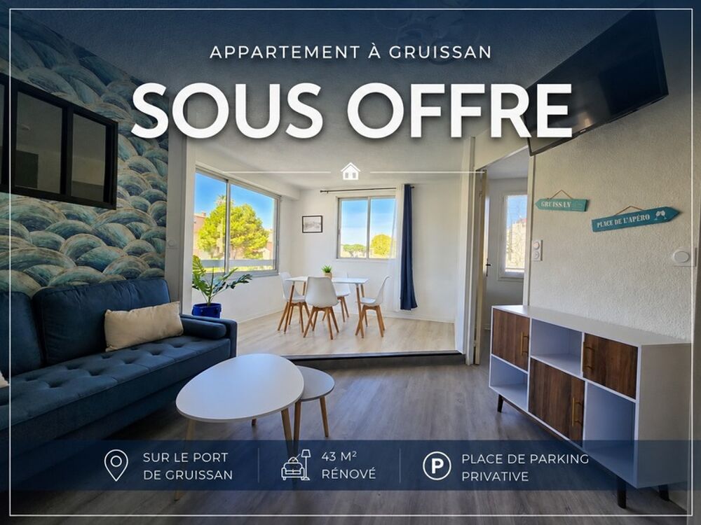 GRUISSAN PORT  T2 43m² RÉNOVÉ + PARKING  RARE