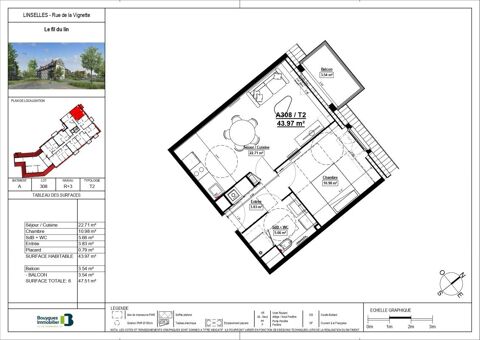  Appartement � louer 2 pi�ces 43 m�