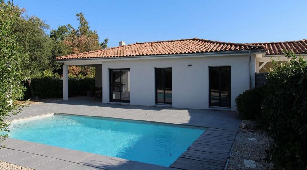 Vente Maison Rare à Méjannes-le-Clap : Villa Contemporaine Plain-Pied (DPE A) avec dépendance et piscine Mejannes le clap