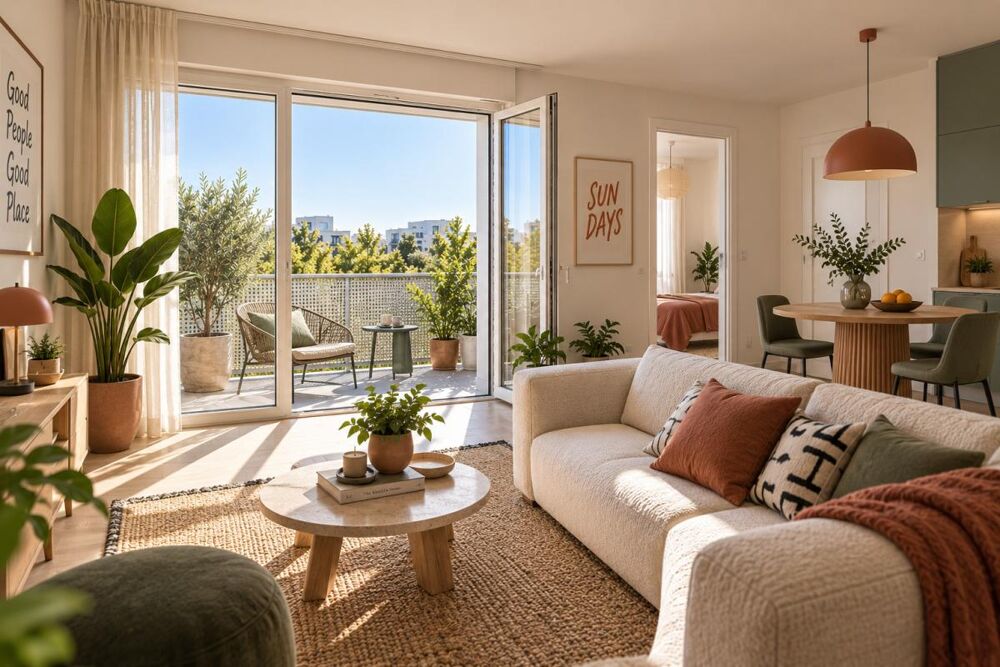 T2 avec balcon : votre parenthèse bordelaise à ciel ouvert