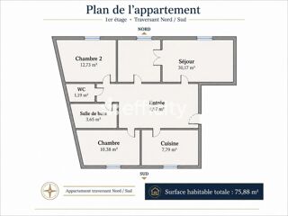 Appartement à vendre 4 pièces 76 m²