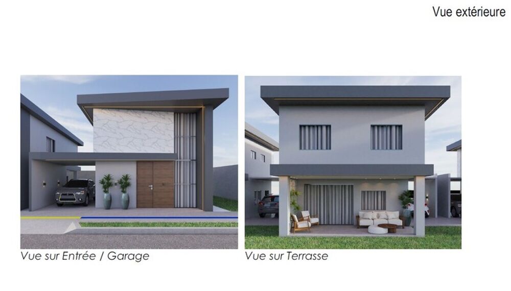 Maison duplex jumelée à vendre 4 pièces REMIRE MONTJOLY (973) à partir de 390 000 €