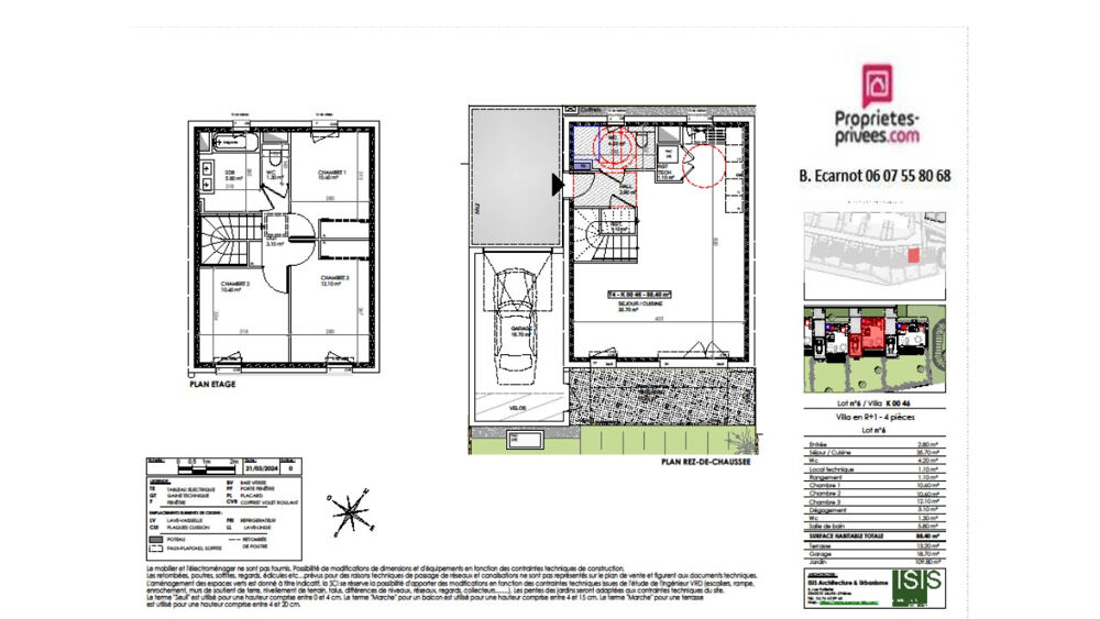 Maison 4 pièces sur 2 niveaux avec garage