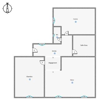  Appartement à louer 2 pièces 51 m²