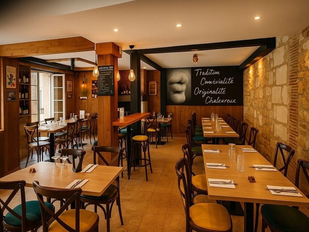   Vente fonds de commerce Bar - Restaurant + Sandwicherie à Bergerac - Emplacement stratégique 