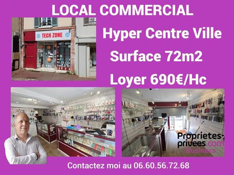 DREUX, CENTRE VILLE - LOCATION LOCAL COMMERCAIL 72 m&sup2; 690 28100 Dreux