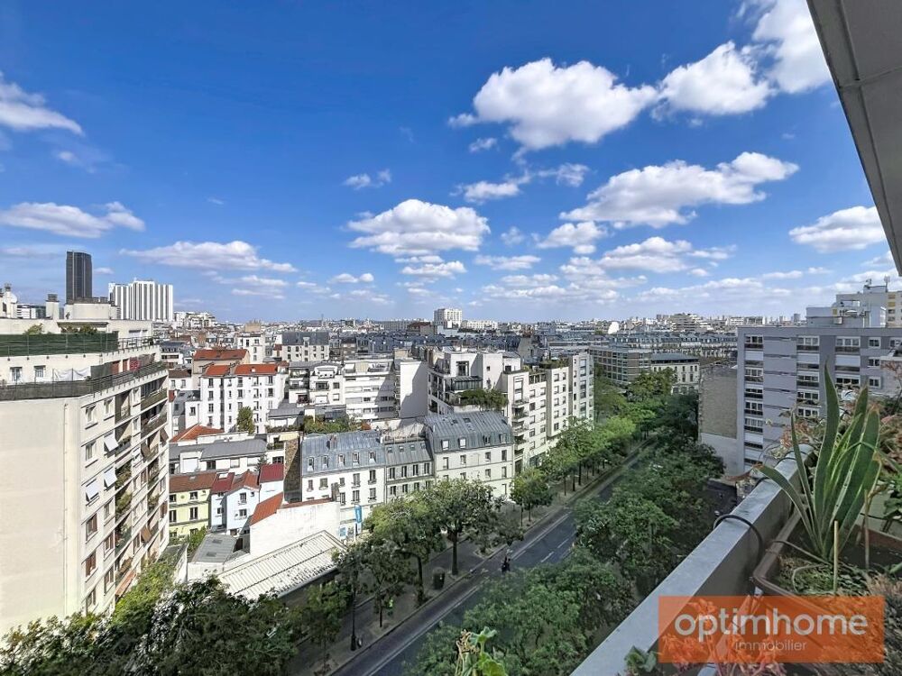 Vente Appartement 11ème ÉTAGE - VUE PANORAMIQUE SUR PARIS - 90 m² - 3 CHAMBRES - BALCON - 2 Places de parking & Cave Paris 14