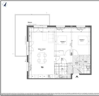  Appartement � vendre 3 pi�ces 69 m�