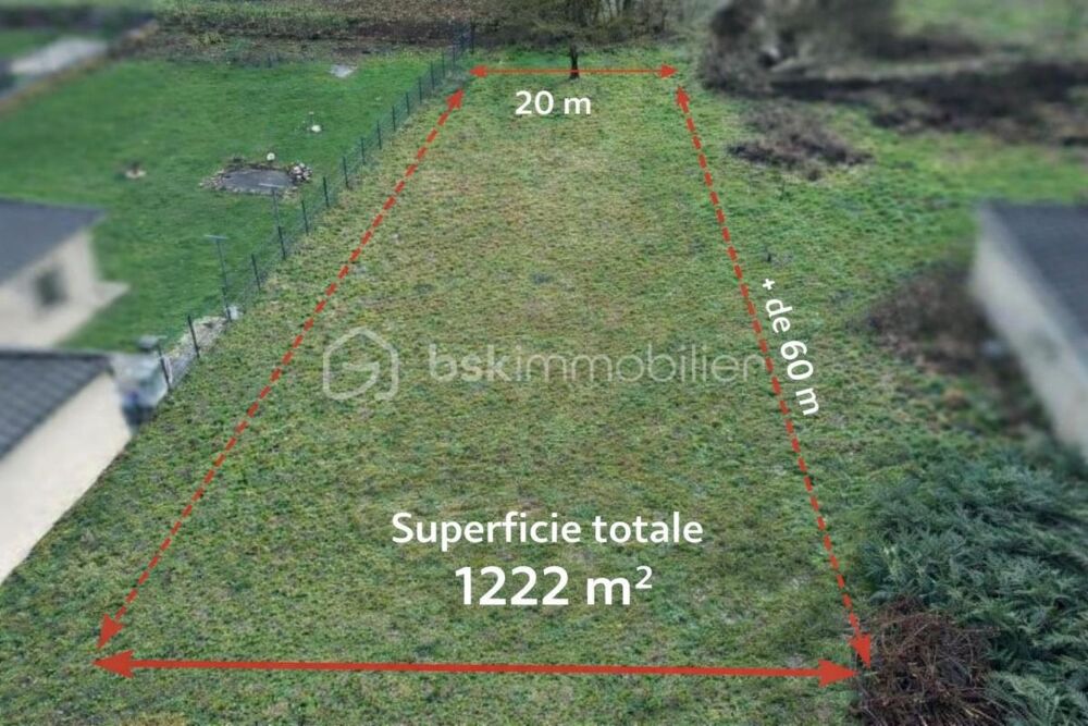 Vente Terrain RARE À TOURNES – 1 222 m² constructibles, réseaux en bordure, à saisir ! Tournes