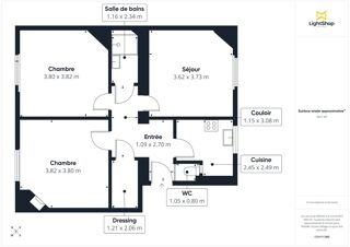  Appartement à vendre 3 pièces 60 m²