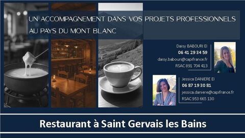 Fonds de commerce restaurant à Saint Gervais les bains 530000 74170 Saint gervais les bains