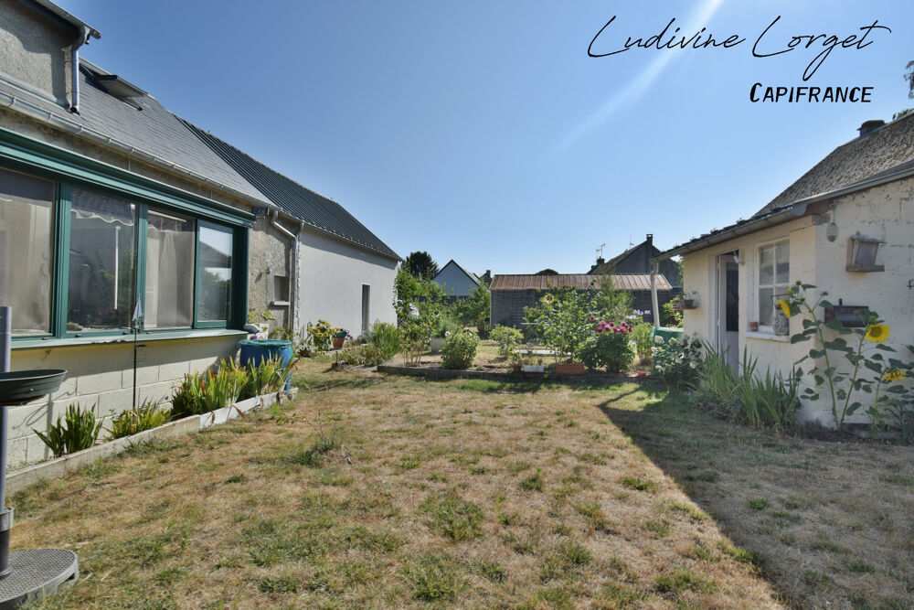 Maison à vendre à Gizy (02) 5 pièces - 114 m²  3 chambres  Dépendance 47 m²  Garage Toiture neuve  DPE D - Terrain 645m2 