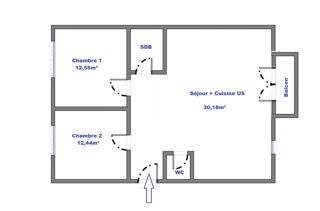  Appartement à vendre 3 pièces 65 m²