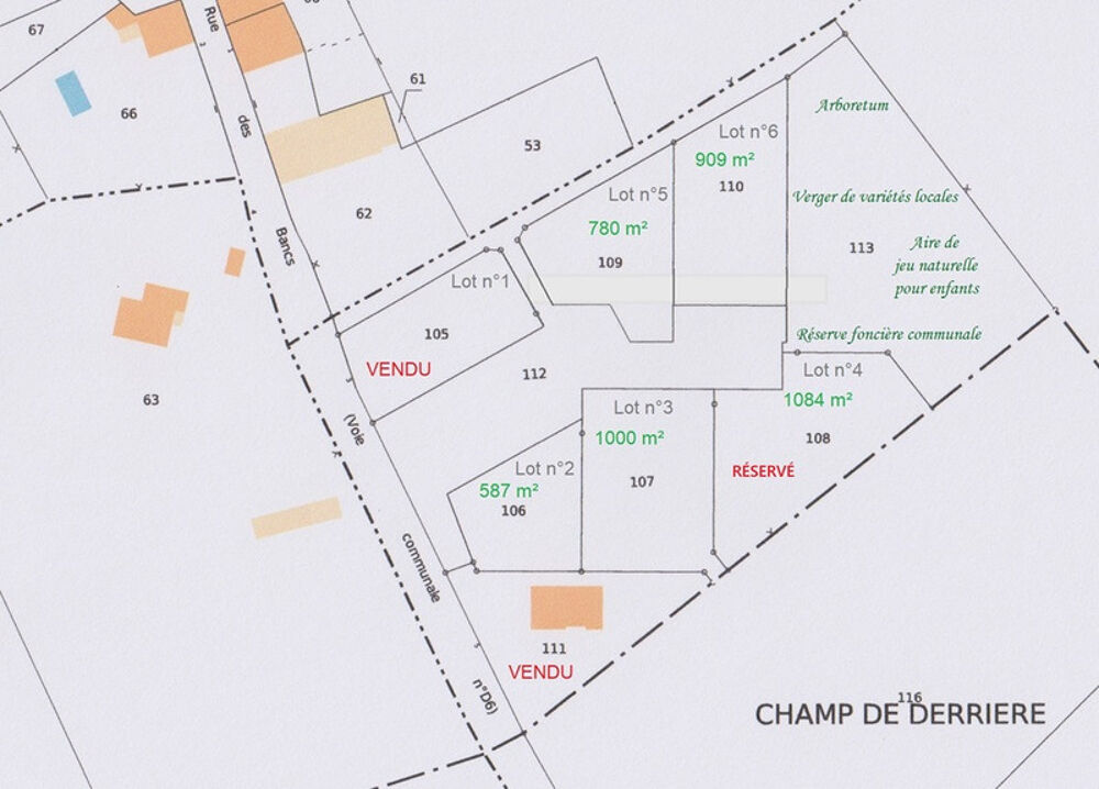 Vente Terrain TERRAIN A VENDRE 909 M² EN ÉCO-LOTISSEMENT !! Coutieres