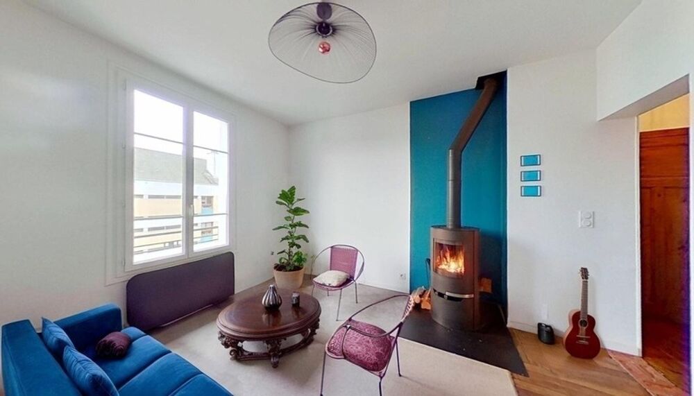 Appartement à vendre RENNES VOLNEY / PRAIRIES SAINT-MARTIN - T3 de 64 m²  CHARME DE LANCIEN, POÊLE À BOIS, 2 SALLES DEAU