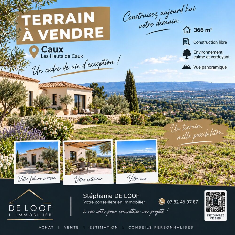 Vente Terrain Terrain à vendre  CAUX (34) Caux