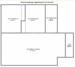  Appartement à vendre 3 pièces 57 m²