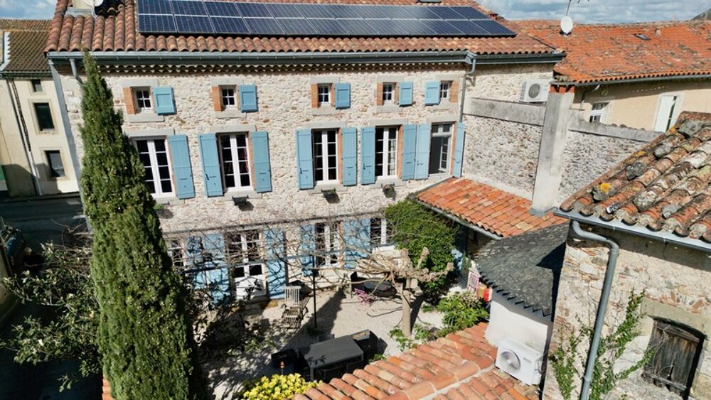 Dourgne centre  Maison de maître en pierre  360 m²  9 chambres  Gîte indépendant