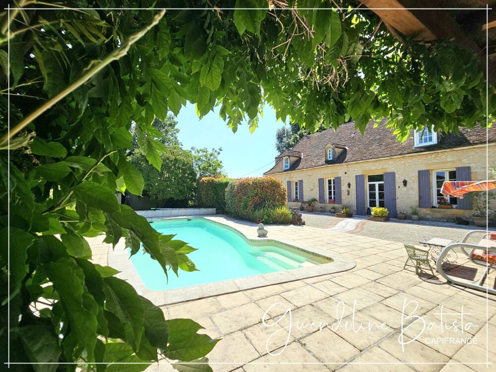 Propriété de charme en pierre avec gîte, piscine et parc arboré - LAMONZIE SAINT MARTIN (24)