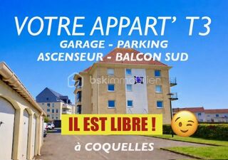 Vente Appartement LIBRE D'OCCUPATION, APPART 2 CHAMBRES, GARAGE, PARKING Coquelles