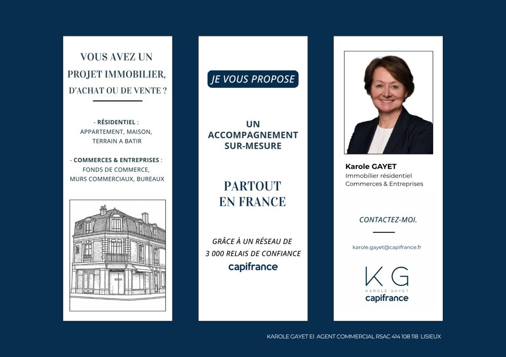   Proximité immédiate de Deauville, immeuble de bureaux à louer 250 m² divisibles pour professions libérales et activités tertiair Deauville